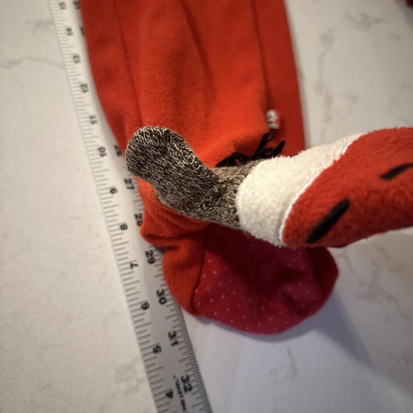 NICK & NORA Sock Monkey One Piece Pajamas Sleepwear Footed Adult Small Full Zip - Picture 10 of 11